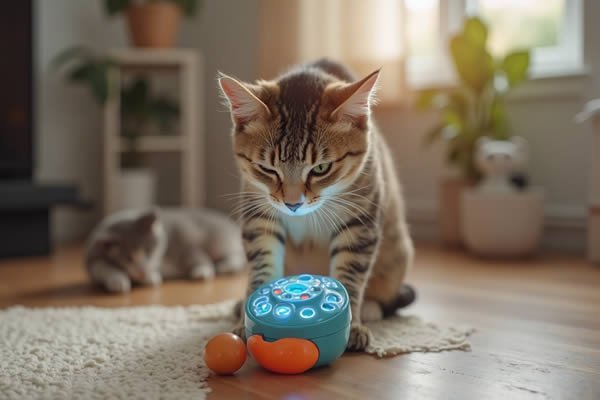 Juguetes interactivos para gatos